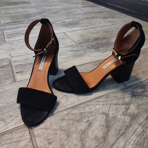 Black Heeled Sandal w/ Gold Buckle from & other stories Size 39